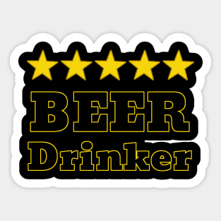 Five Star Beer Drinker Sticker